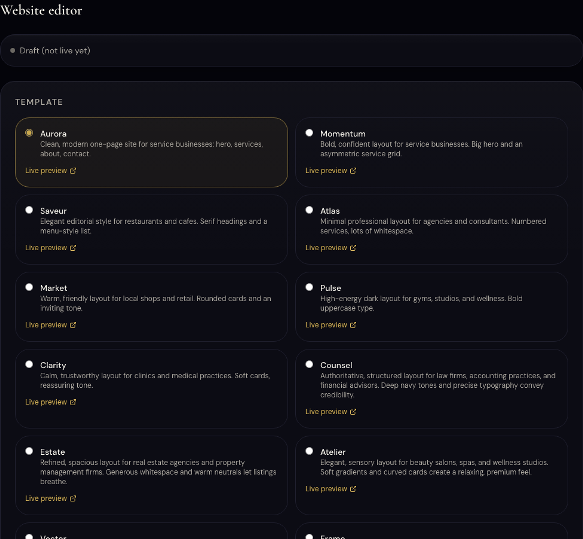 Website setup guide